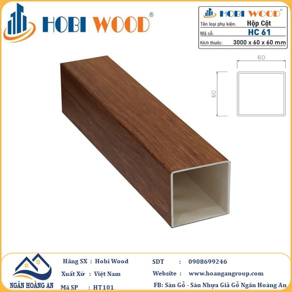 Thanh Lam Trang Trí Nhựa Giả Gỗ Hobi Wood 60x60